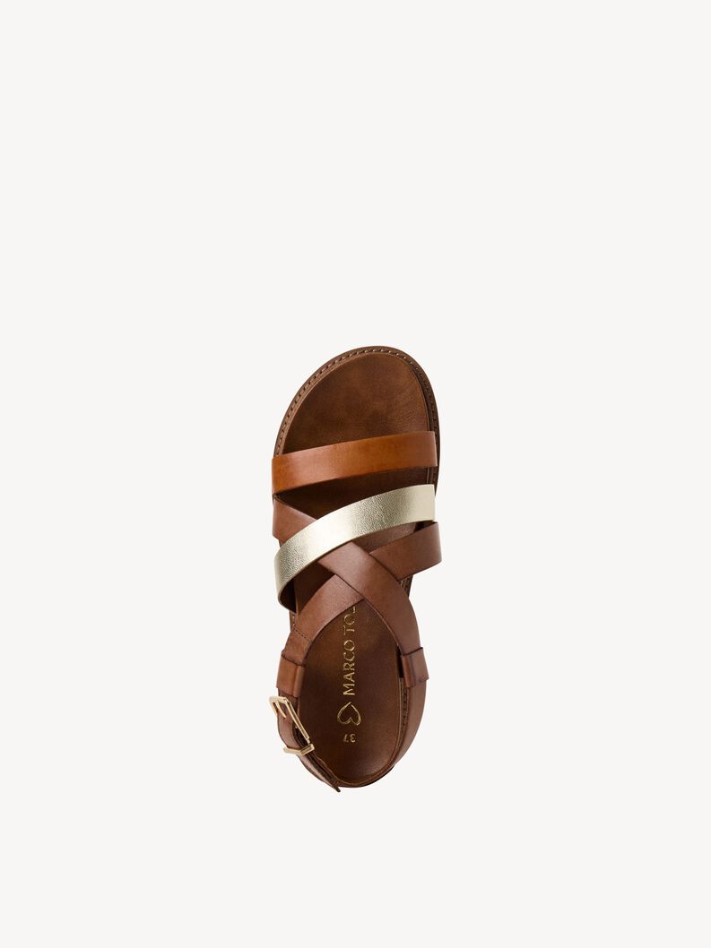 Ledersandale - braun, COGNAC COMB, hi-res