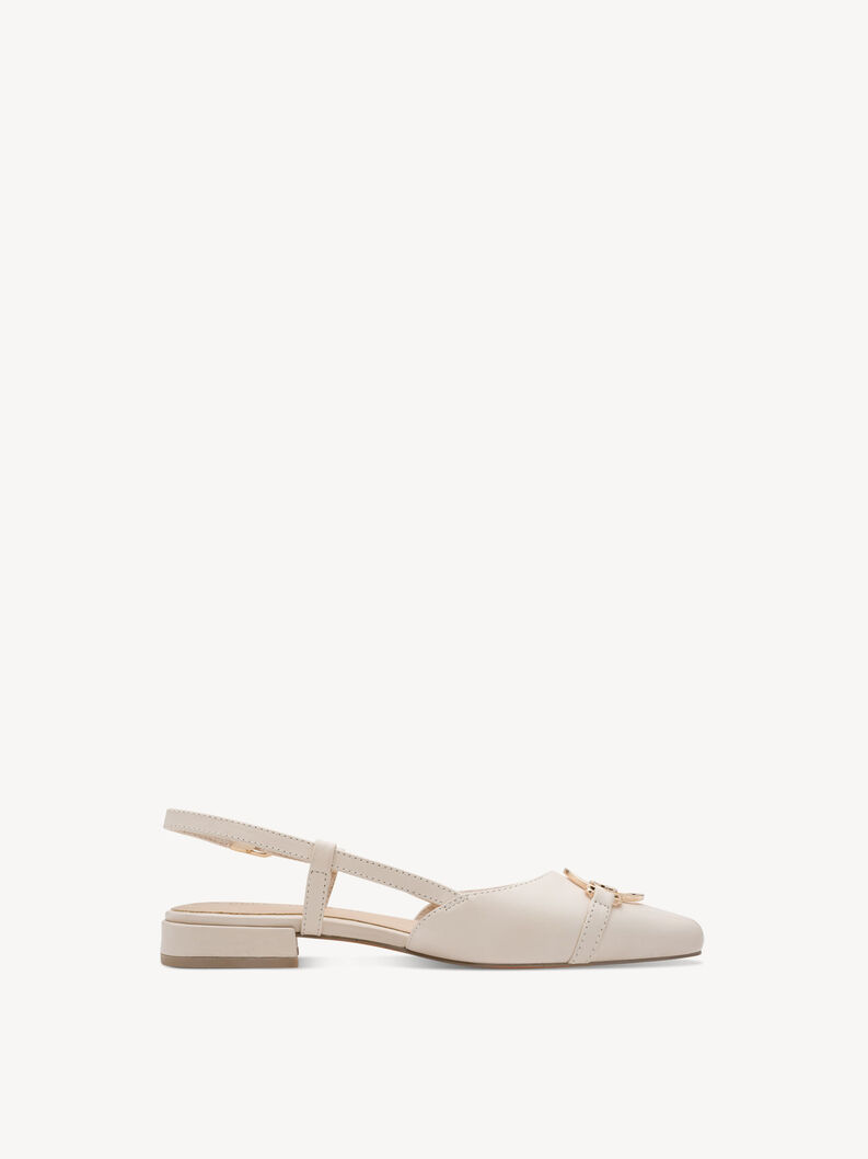 Ballerine en cuir - beige, beige, hi-res
