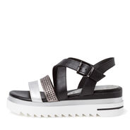 Ledersandale - schwarz, BLACK COMB, hi-res