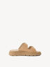Lederpantolette - beige, DUNE SUEDE, hi-res