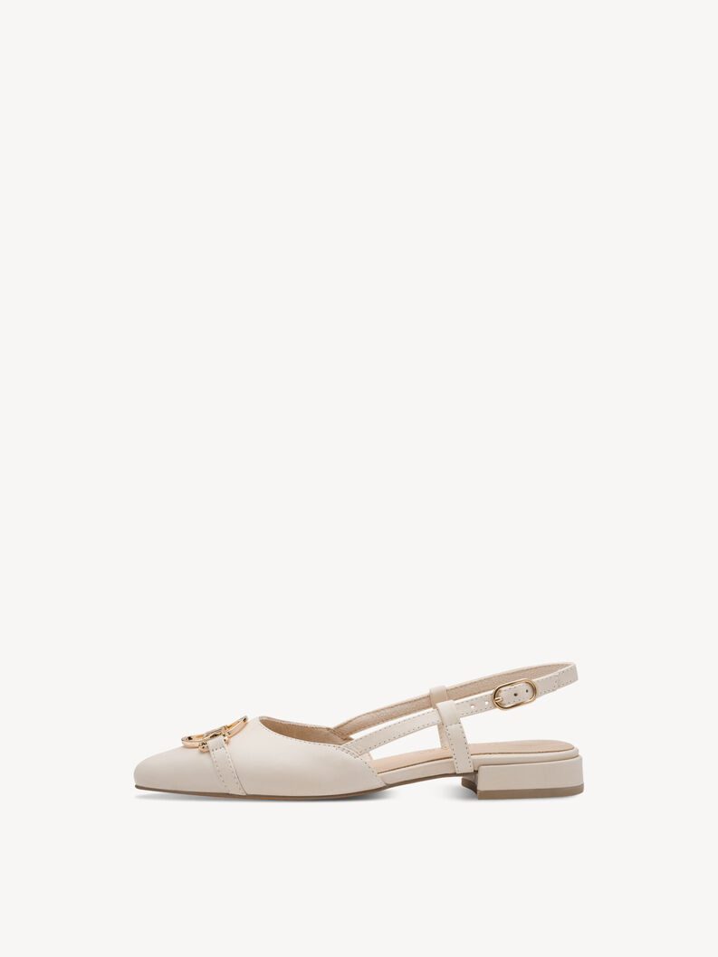 Ballerine en cuir - beige, beige, hi-res