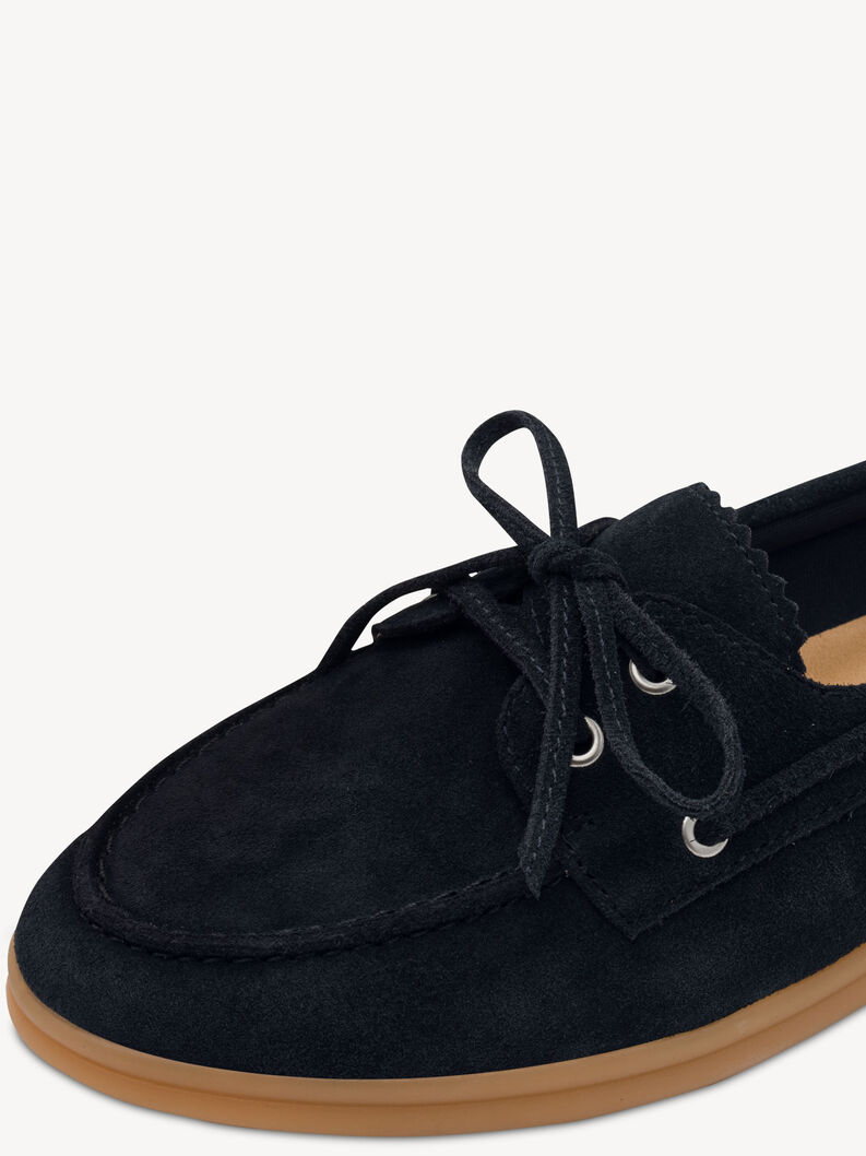 Lederslipper - blau, NAVY, hi-res