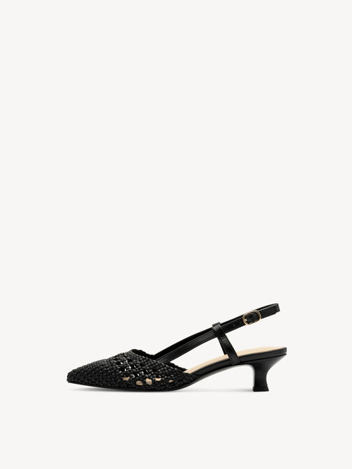 sling pumps, BLACK, hi-res