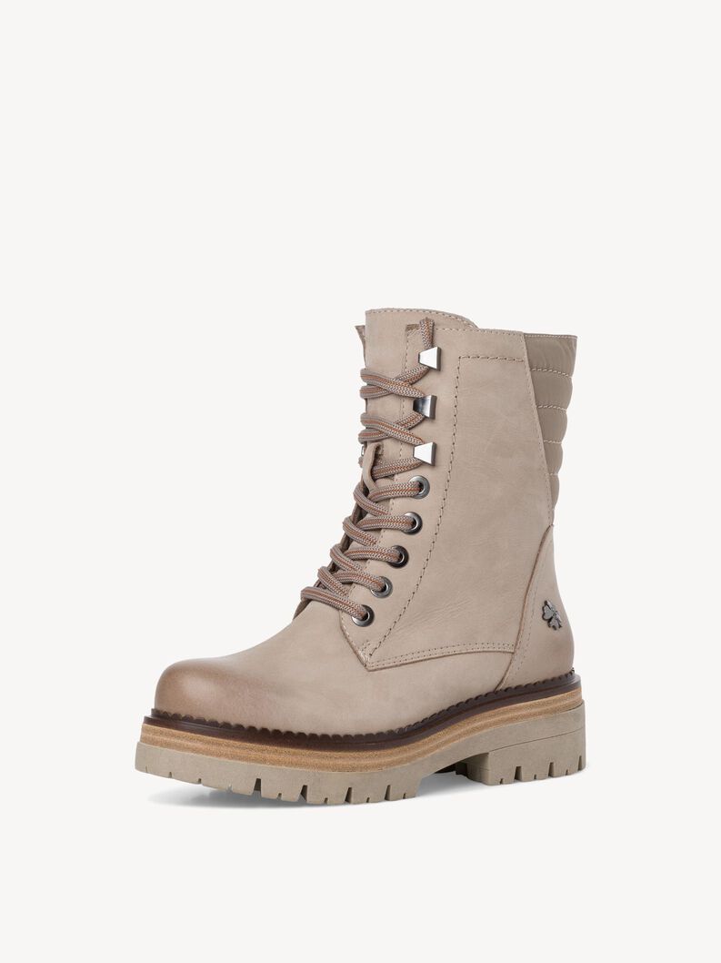 Lederstiefelette - beige Warmfutter, TAUPE COMB, hi-res