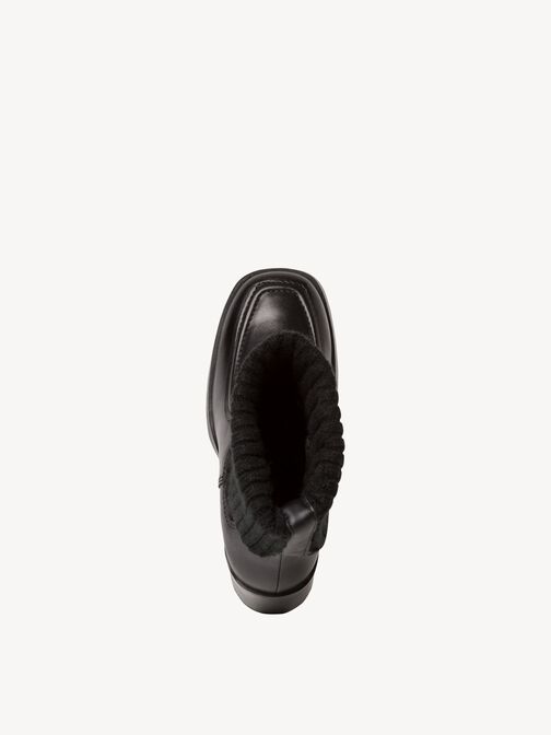 Leather Bootie - black, BLACK, hi-res