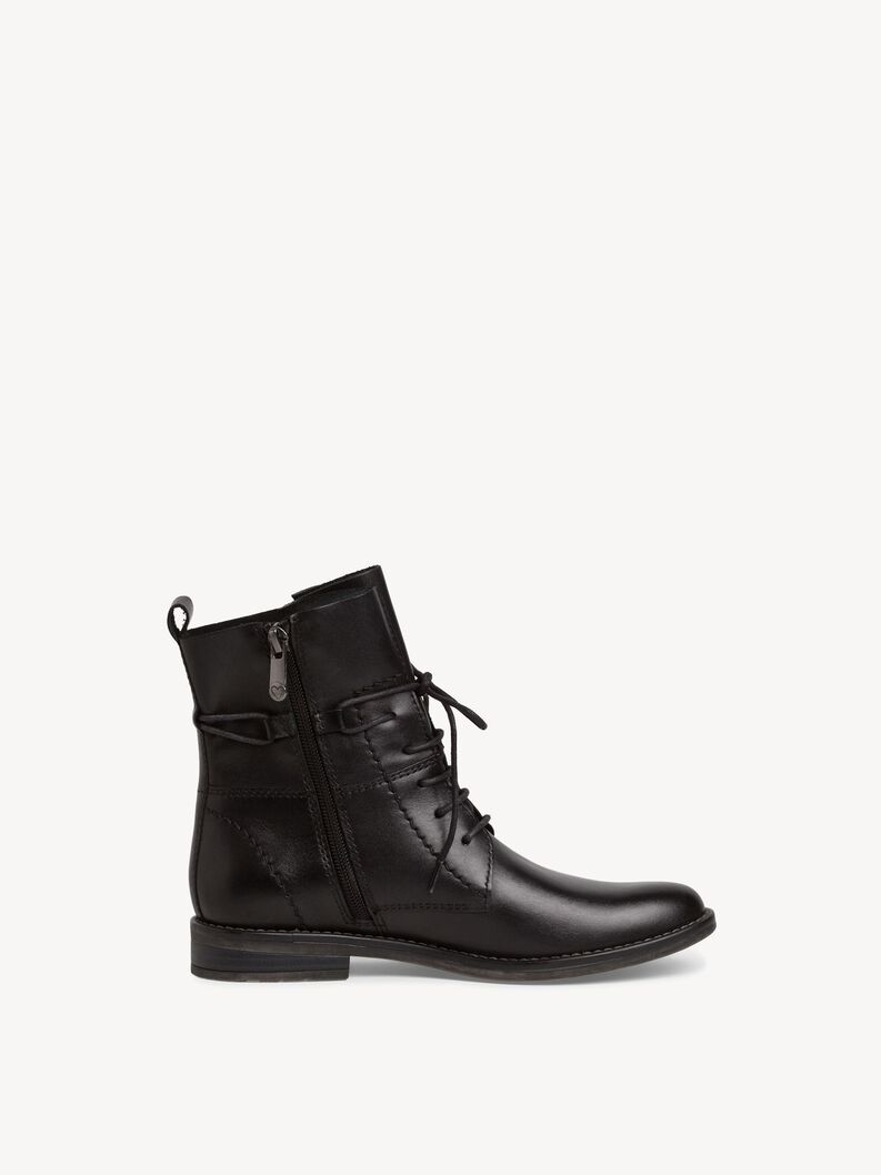 Lederstiefelette - schwarz, BLACK, hi-res