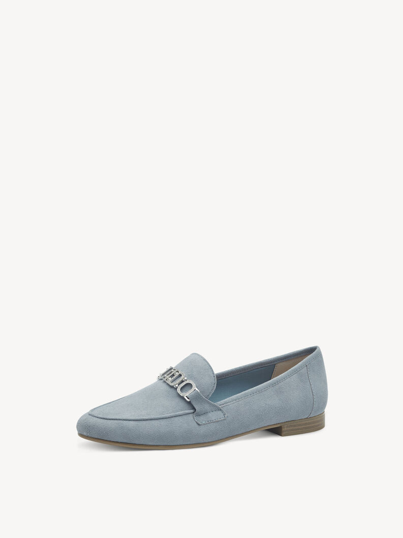 Lederslipper - blau, POLAR, hi-res