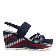 Heeled sandal - blue, NAVY COMB, hi-res