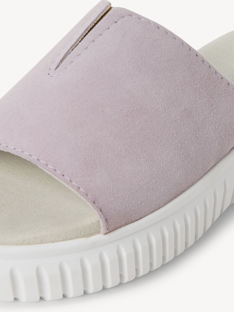 Lederpantolette - lila, LAVENDER, hi-res