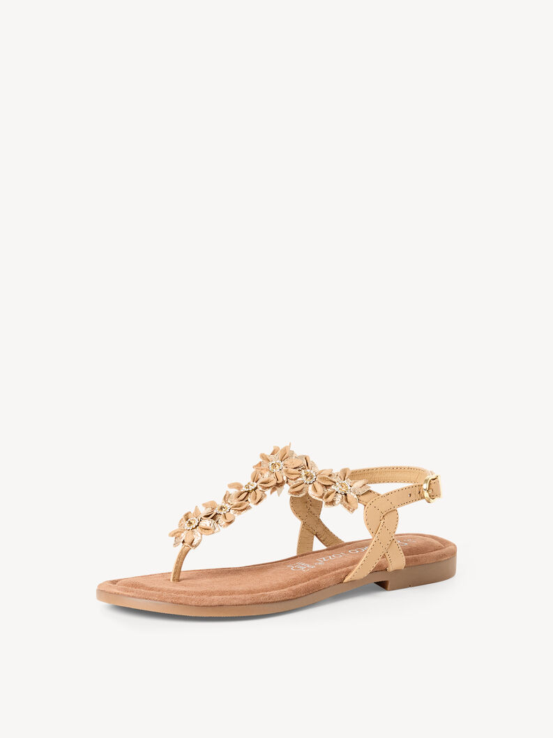 Ledersandale - beige, TAUPE COMB, hi-res