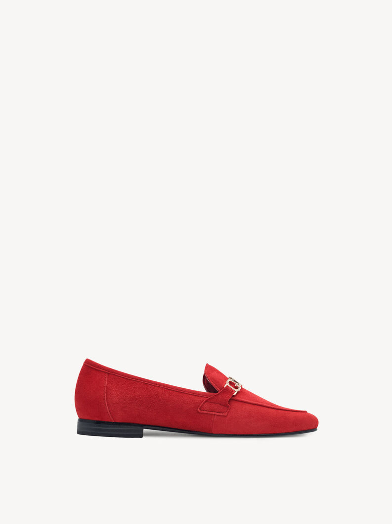Leather Slipper - red, RED, hi-res
