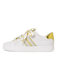 Ledersneaker - weiß, WHITE/YELL. M., hi-res