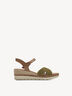 Ledersandale - khaki, FERN GREEN COM, hi-res