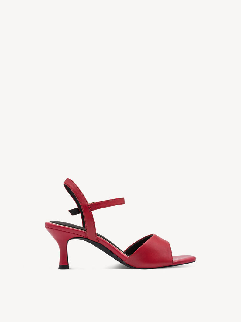 Ledersandalette - rot, RED, hi-res