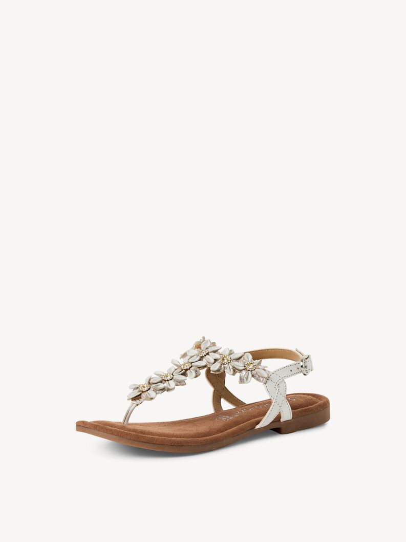 Leather Sandal - white, WHITE COMB, hi-res