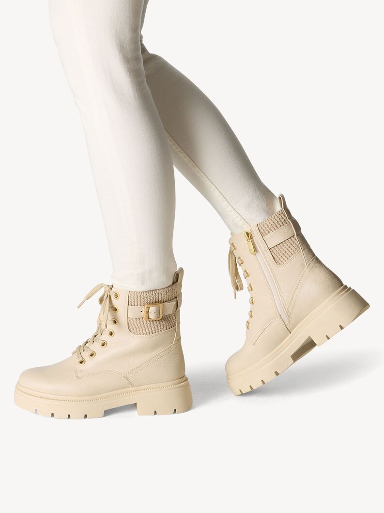 Stiefelette - beige Warmfutter, CREAM, hi-res