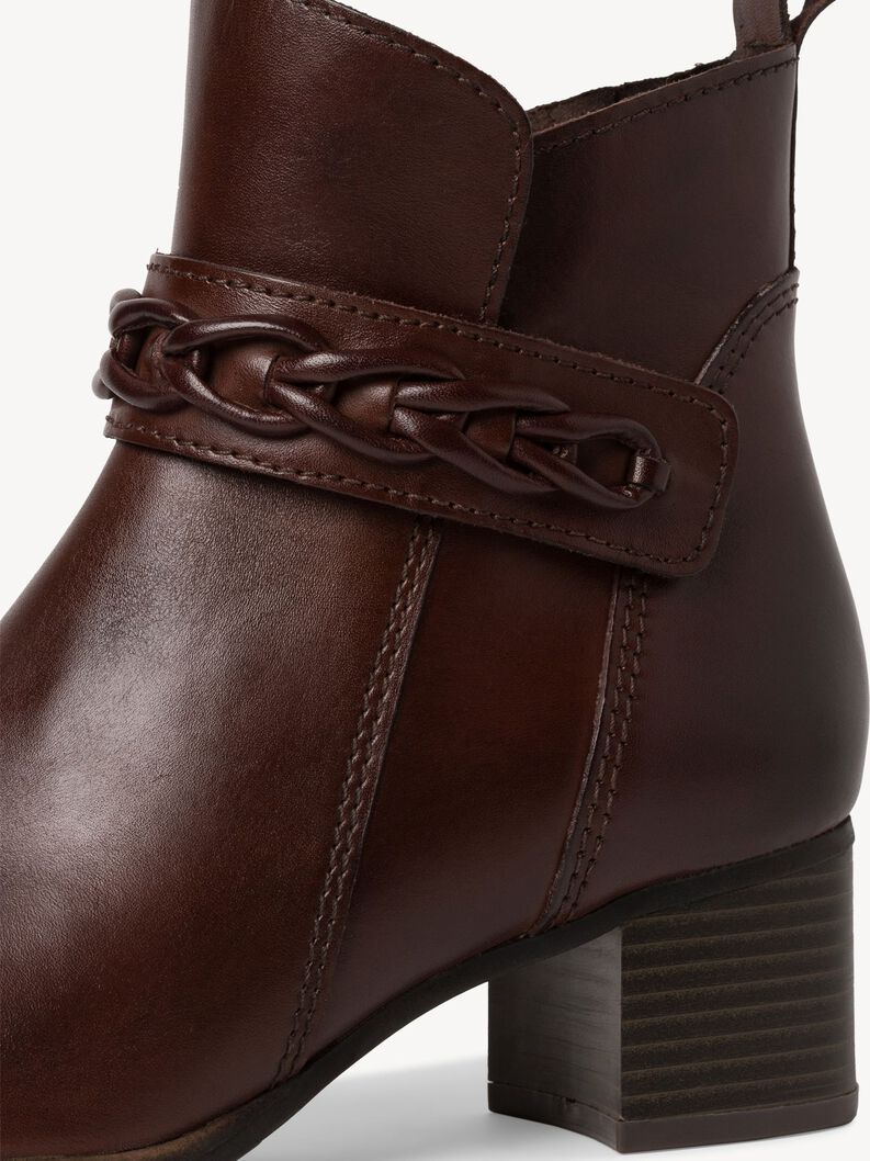 Leather Bootie - brown, CAFE, hi-res