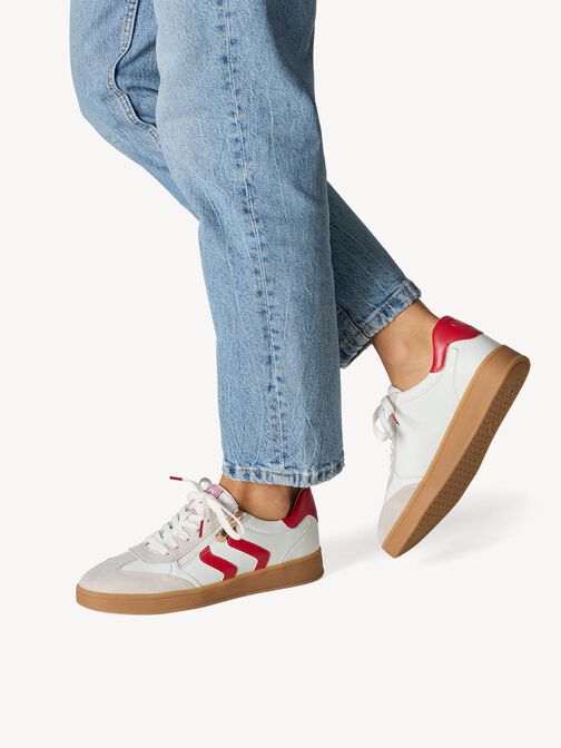 Sneaker - wei&szlig;, WHITE/RED, hi-res