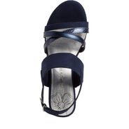 Heeled sandal - blue, NAVY COMB, hi-res