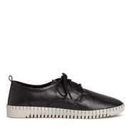 Lederhalbschuh - schwarz, BLACK, hi-res