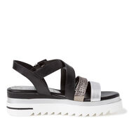 Ledersandale - schwarz, BLACK COMB, hi-res