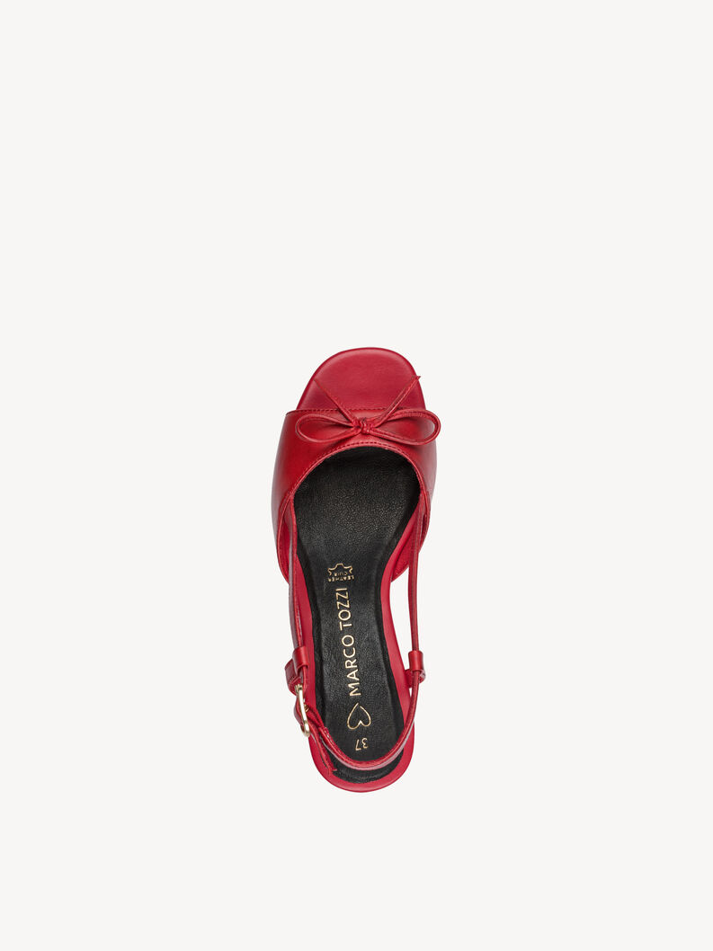 Ledersandalette - rot, RED, hi-res