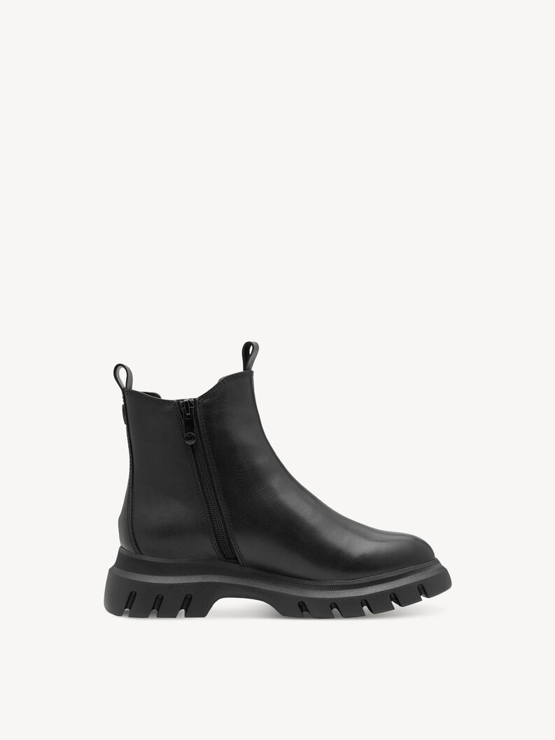 Leder Chelsea Boot - schwarz Warmfutter, BLACK, hi-res