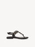 Leather Sandal - black, BLACK COMB, hi-res