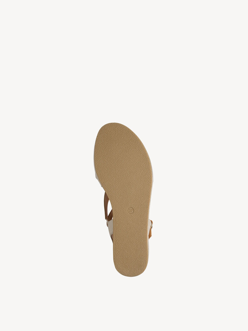 Ledersandalette - metallic, GOLD, hi-res