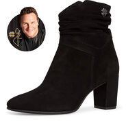 Lederstiefelette - schwarz, BLACK, hi-res