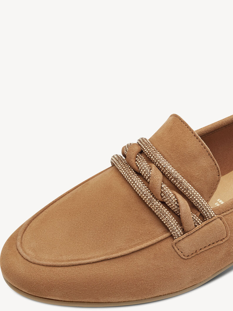 Slipper en cuir - beige, BISCUIT, hi-res