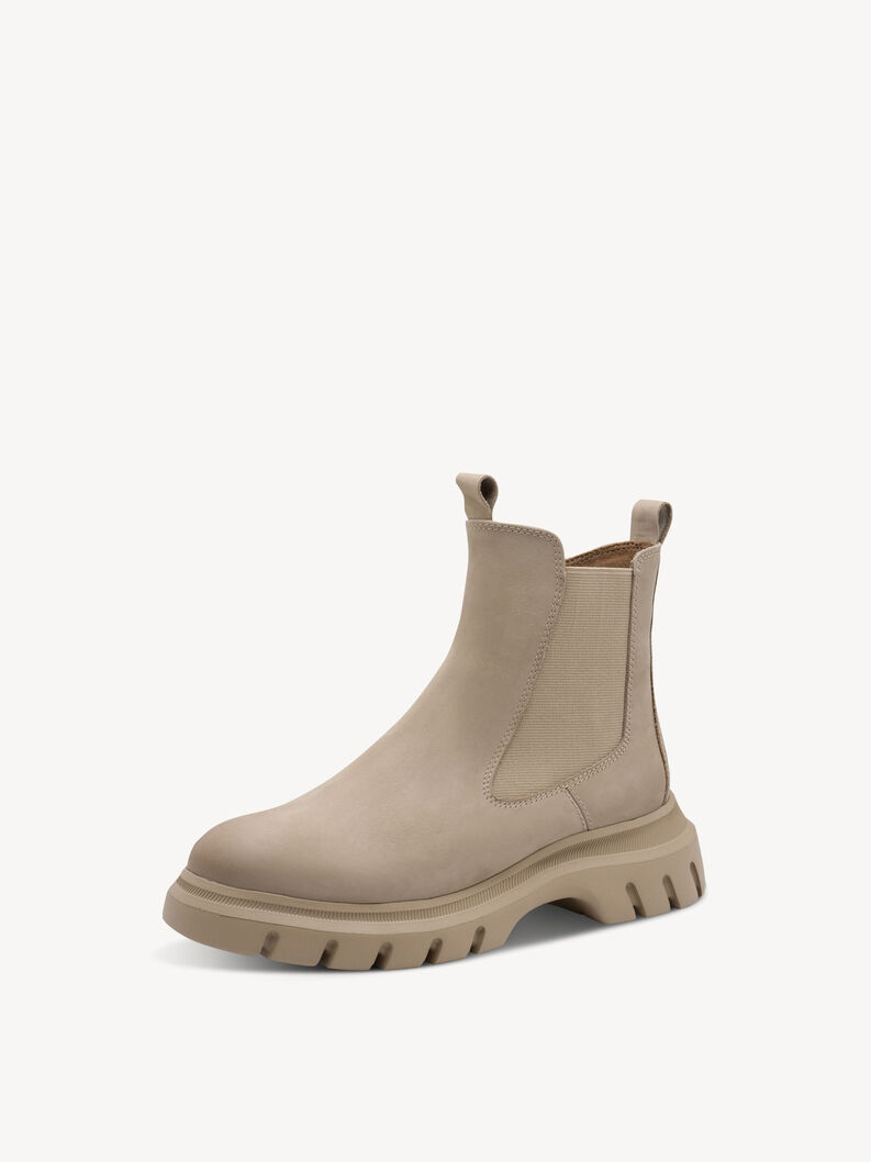 Leder Chelsea Boot - beige Warmfutter, TAUPE, hi-res