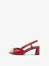 Ledersandalette - rot, RED, hi-res