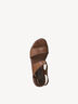 Leather Heeled sandal - brown, COGNAC ANTIC, hi-res