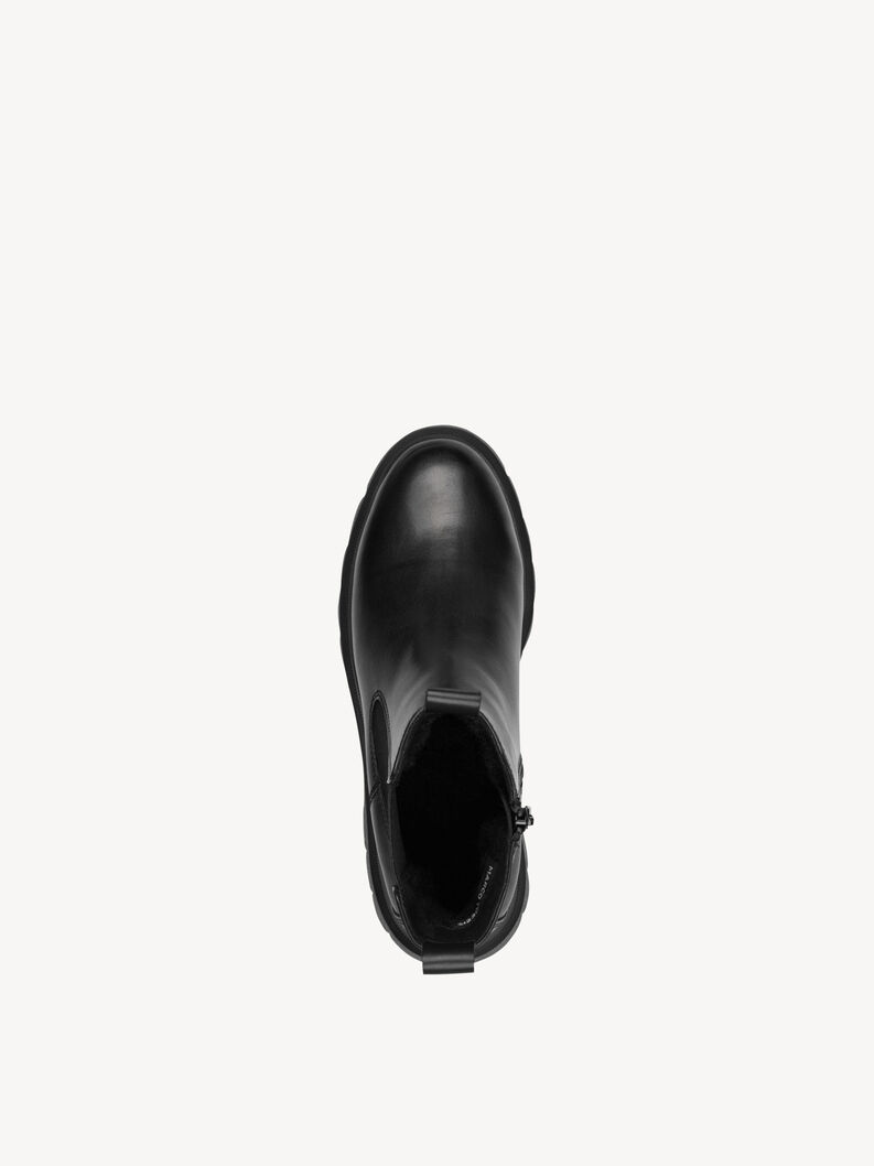 Leder Chelsea Boot - schwarz Warmfutter, BLACK, hi-res