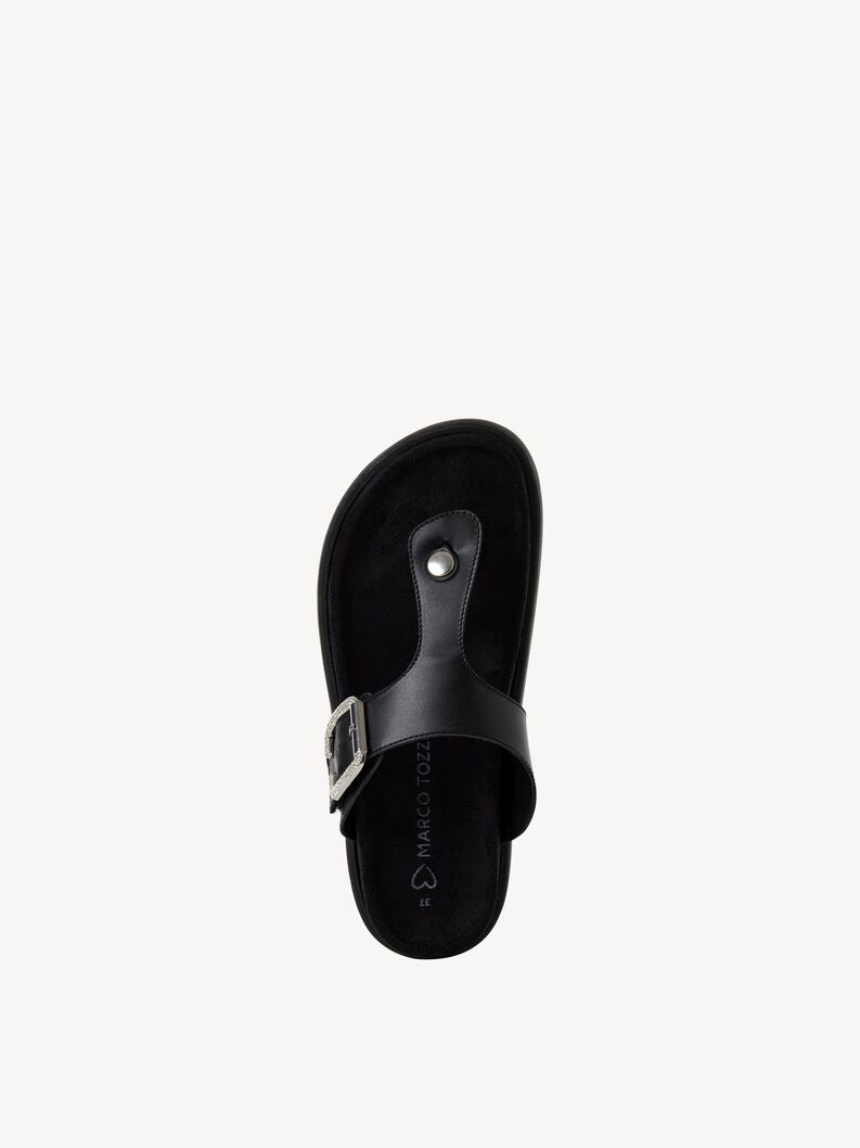 Lederpantolette - schwarz, BLACK, hi-res