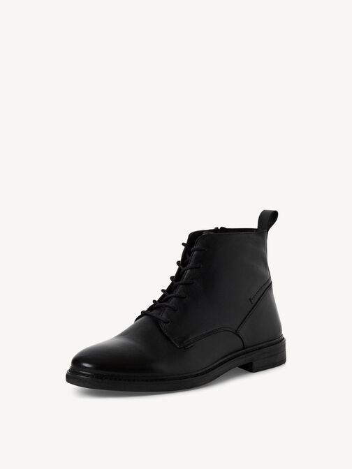 Lederstiefelette - schwarz, BLACK, hi-res