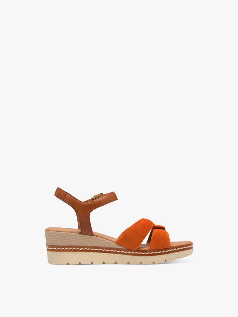 Ledersandale - orange, MANGO COMB, hi-res