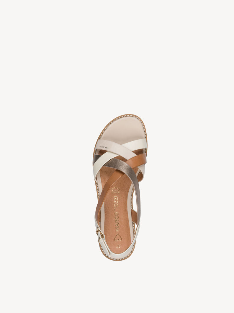 Ledersandale - beige, CREAM COMB, hi-res