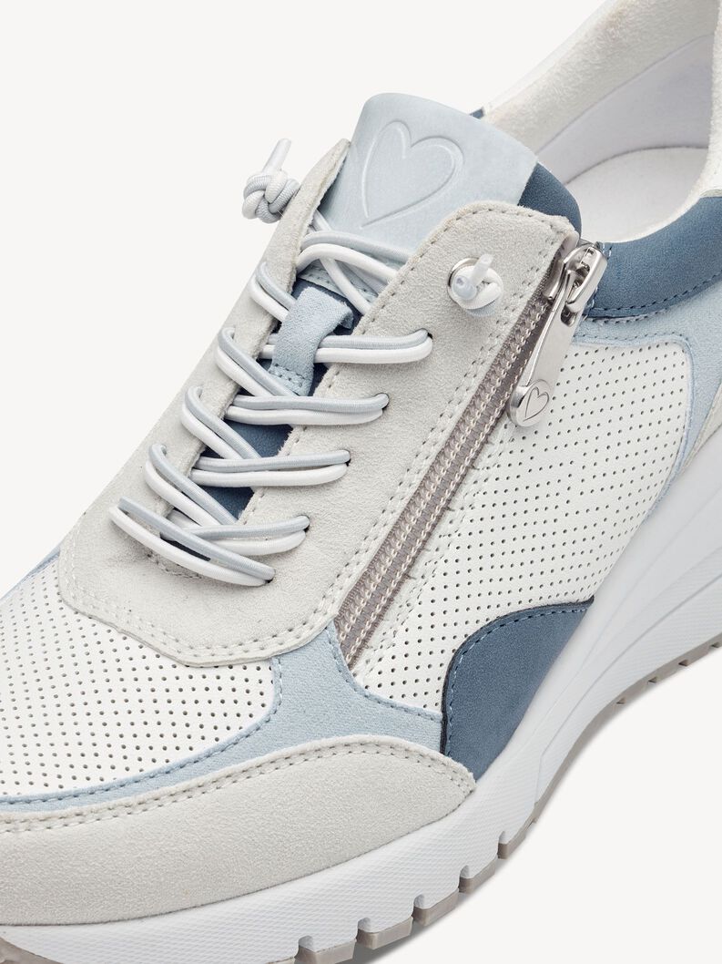 Sneaker - beige, WHITE/LT.BLUE, hi-res