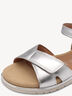 Ledersandale - silber, SILVER, hi-res