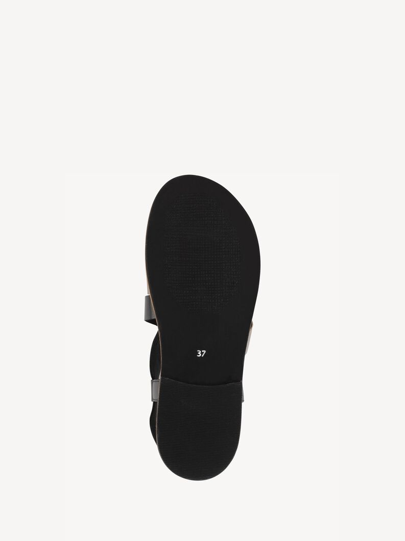 Ledersandale - schwarz, BLACK COMB, hi-res