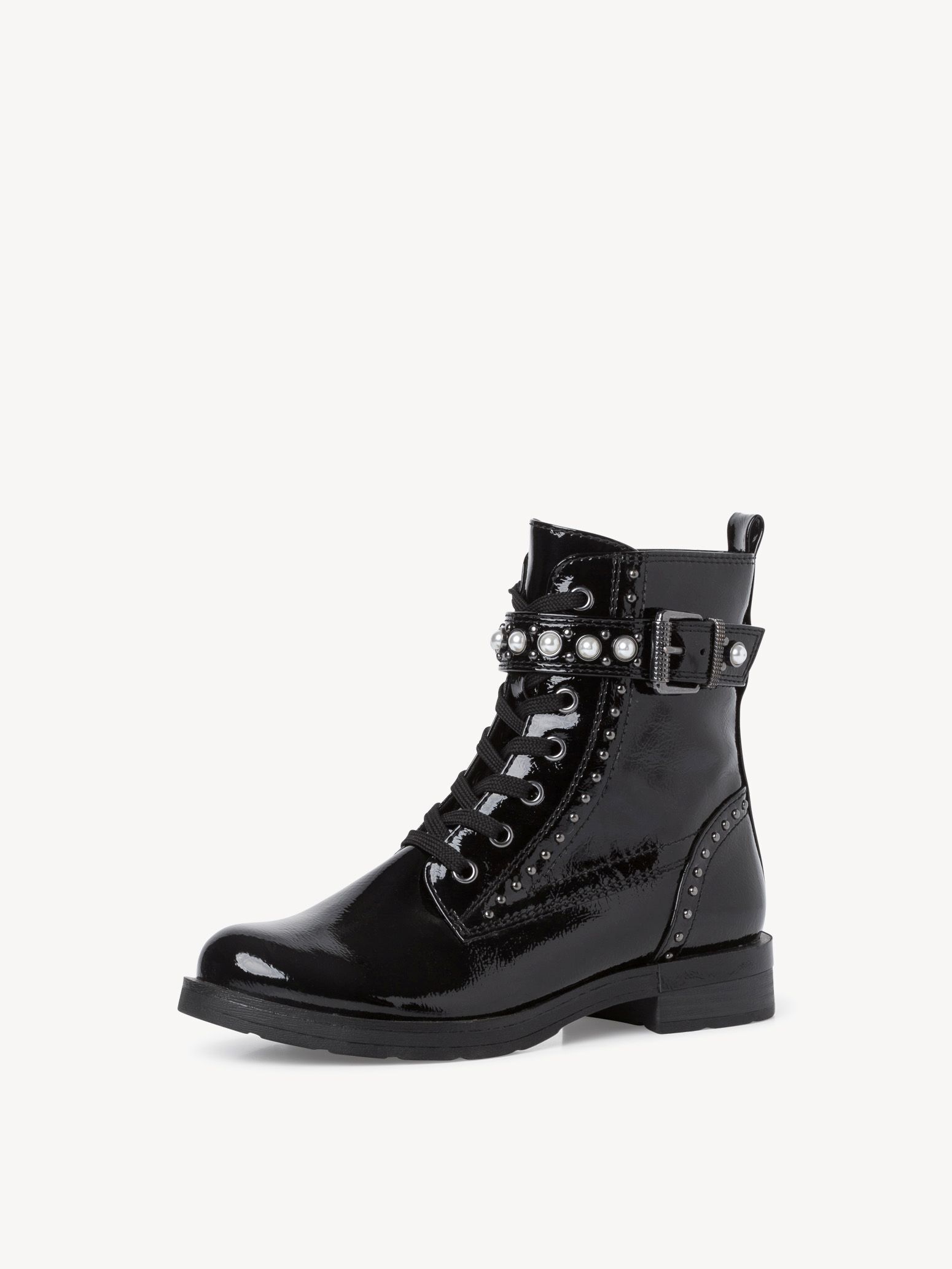 Marco tozzi black patent boots shop