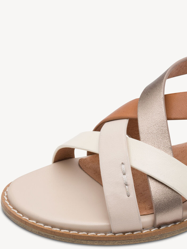 Ledersandale - beige, CREAM COMB, hi-res