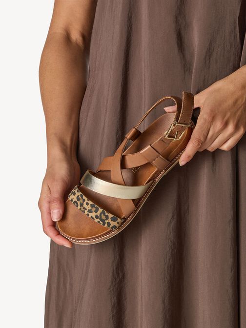 Ledersandale - braun, COGNAC COMB, hi-res
