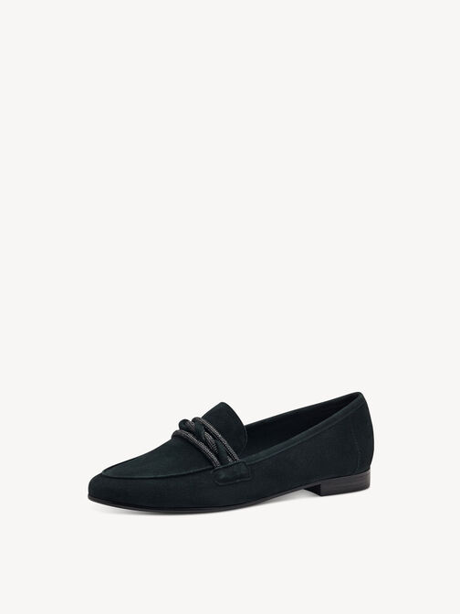 Lederslipper - blau, NAVY, hi-res