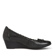 Escarpin en cuir - noir, BLACK, hi-res
