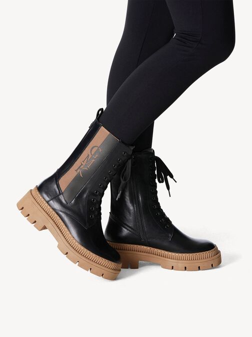 Stiefelette - schwarz, BLACK/NATURE, hi-res