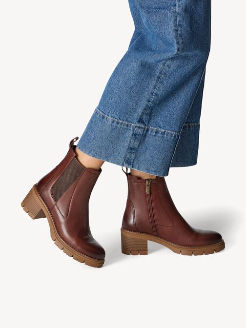 Leder Chelsea Boot - braun, CHOCOLATE, hi-res