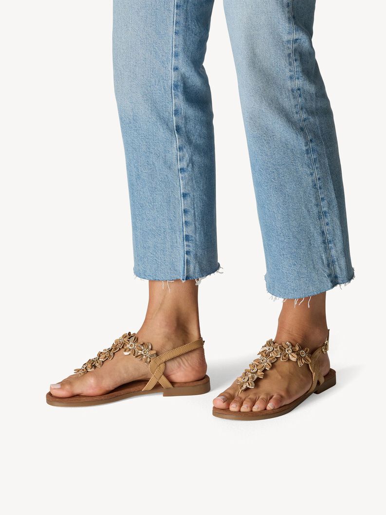 Ledersandale - beige, TAUPE COMB, hi-res